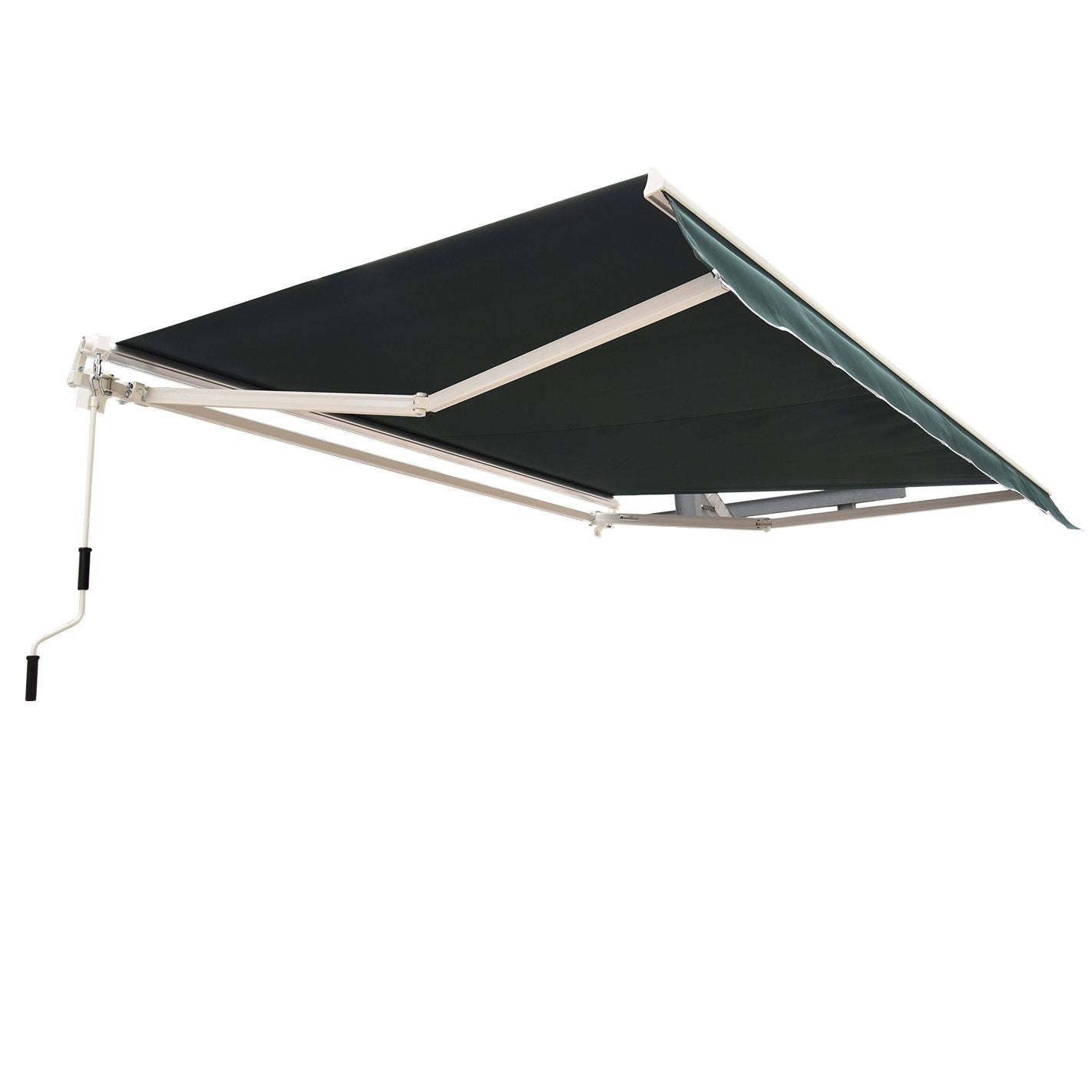 EASYCOMFORT Awning with Arms 2.5x2m Manual Roller in Aluminum and Green Polyester