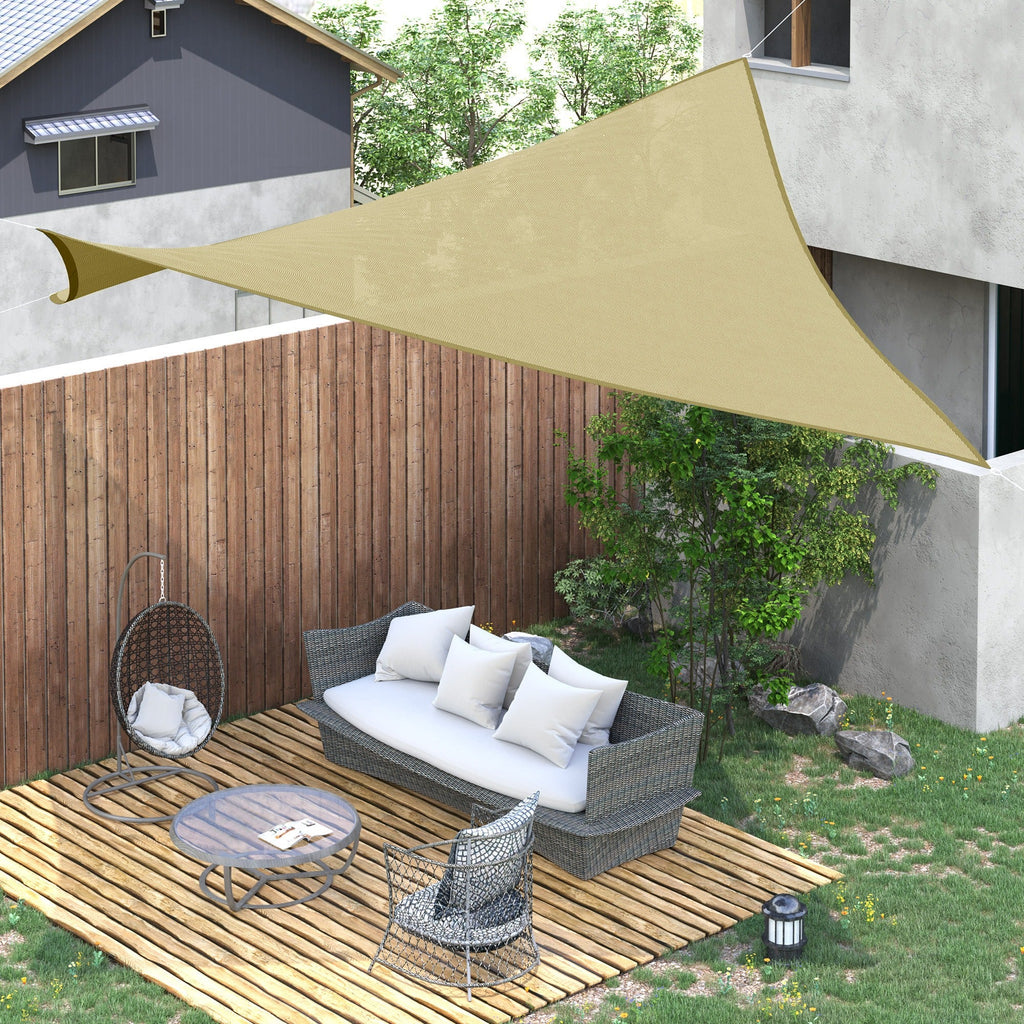 EASYCOMFORT Square awning sail in HDPE Sand Color 360x360cm