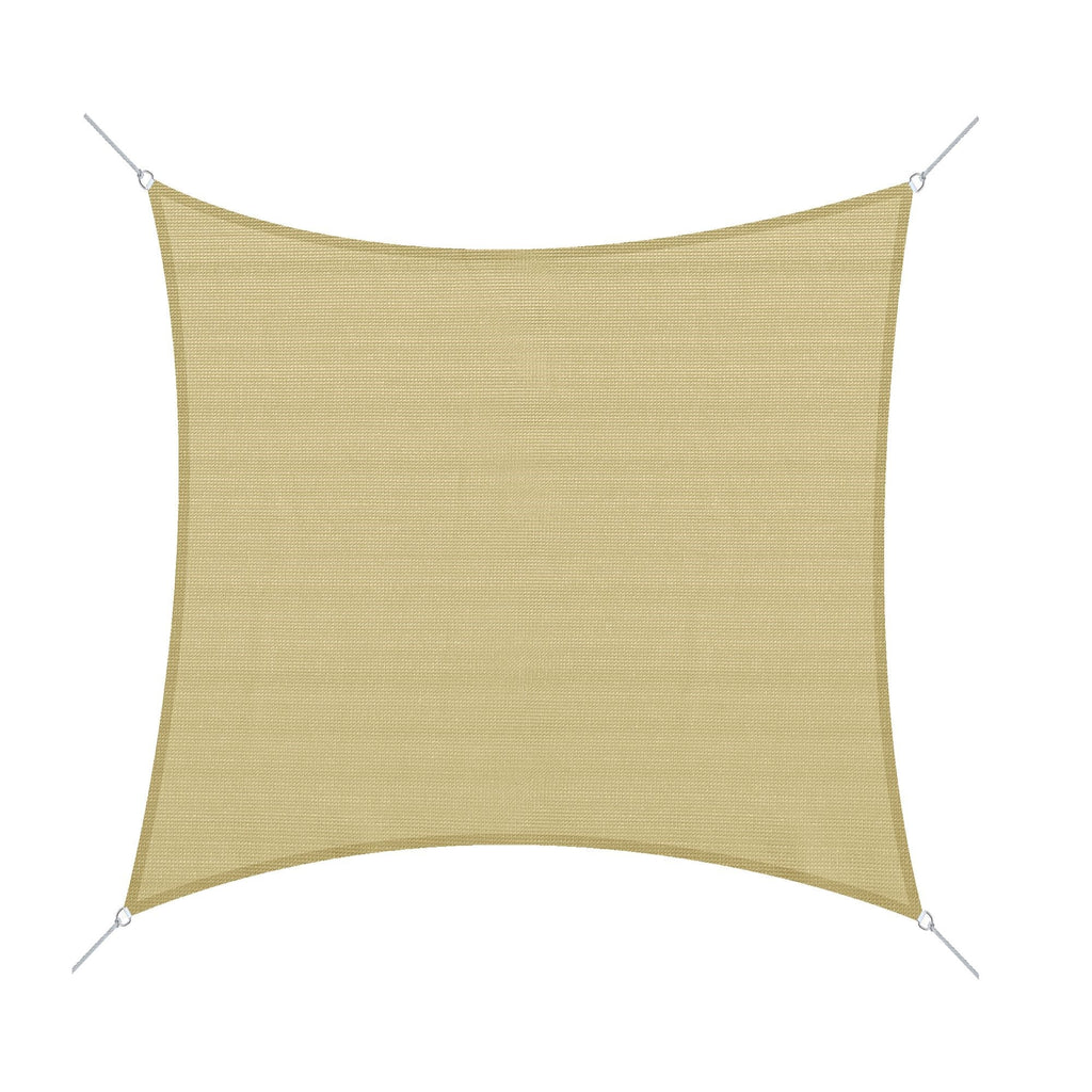 EASYCOMFORT Square awning sail in HDPE Sand Color 360x360cm