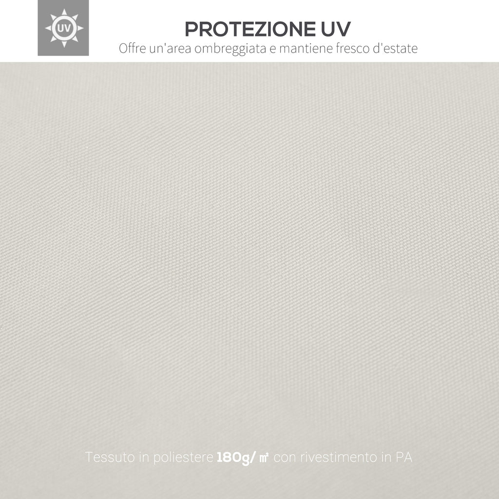 EASYCOMFORT Garden Gazebo Cover Waterproof Anti-UV Replacement Roof in Polyester 3x3m Cream
