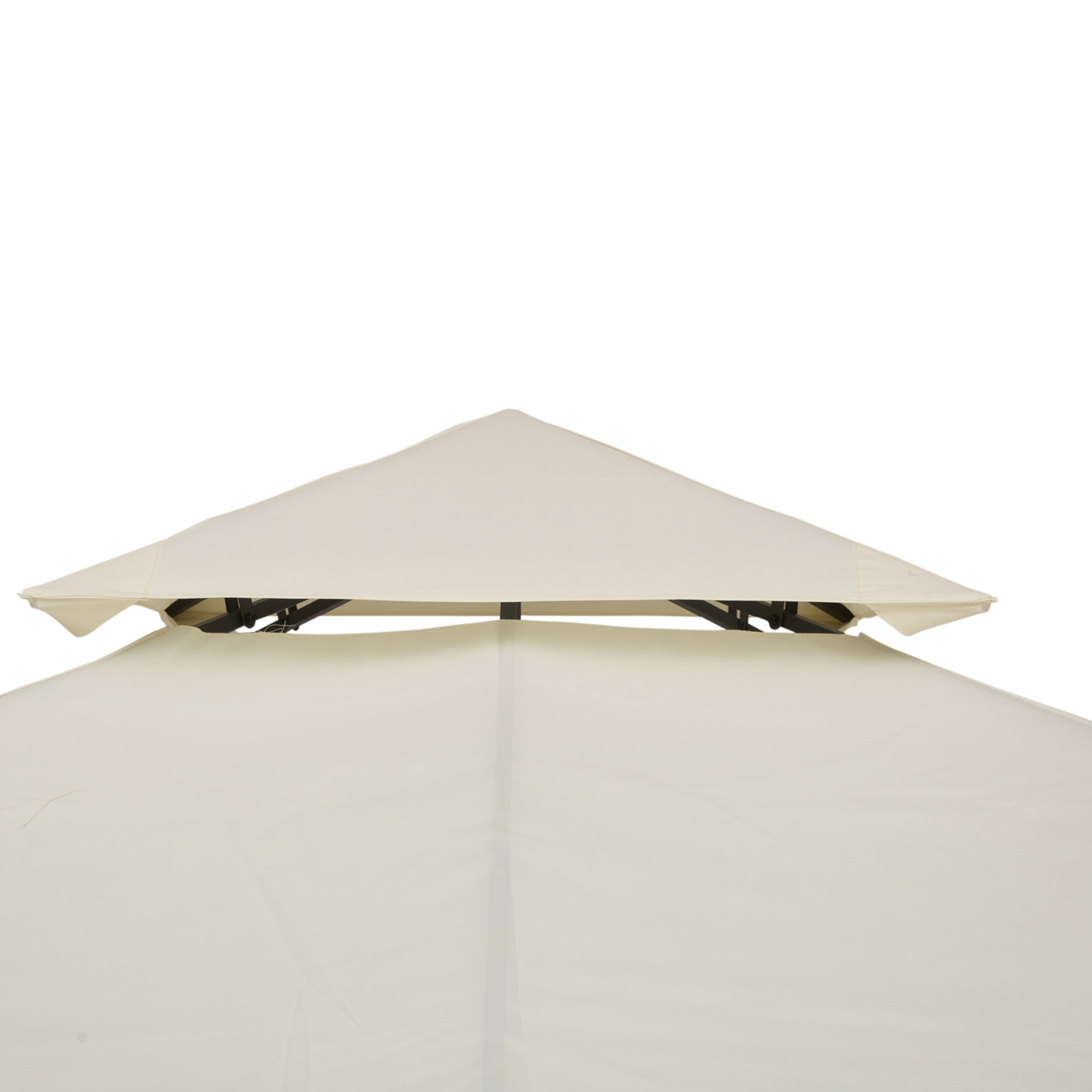 EASYCOMFORT Garden Gazebo Cover Waterproof Anti-UV Replacement Roof in Polyester 3x3m Cream