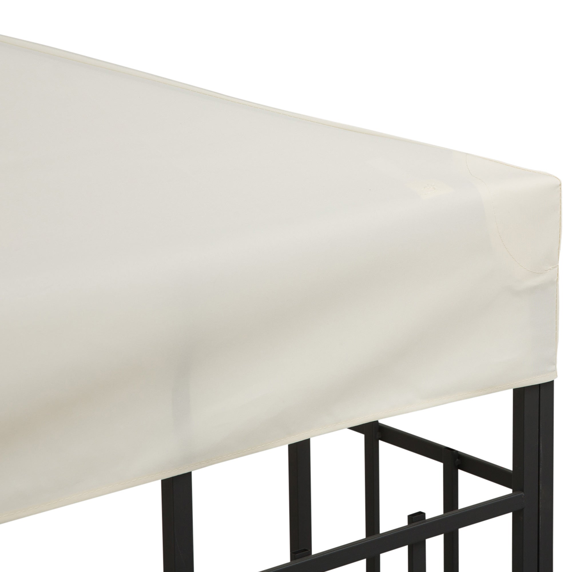 EASYCOMFORT Garden Gazebo Cover Waterproof Anti-UV Replacement Roof in Polyester 3x3m Cream