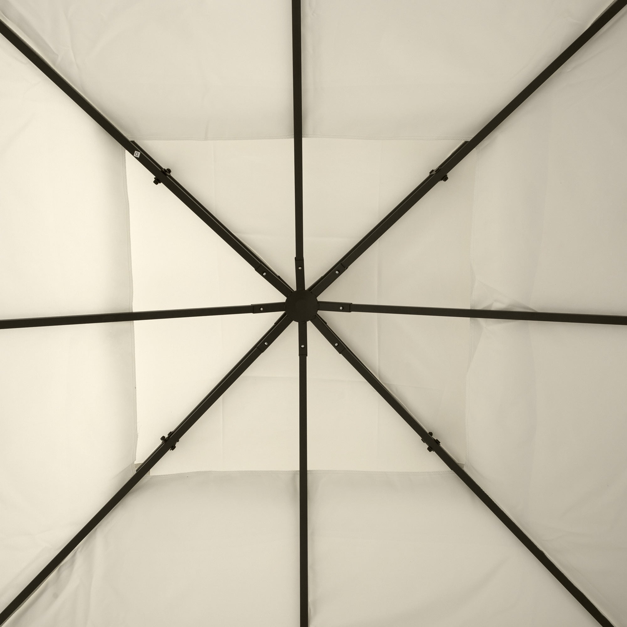 EASYCOMFORT Garden Gazebo Cover Waterproof Anti-UV Replacement Roof in Polyester 3x3m Cream