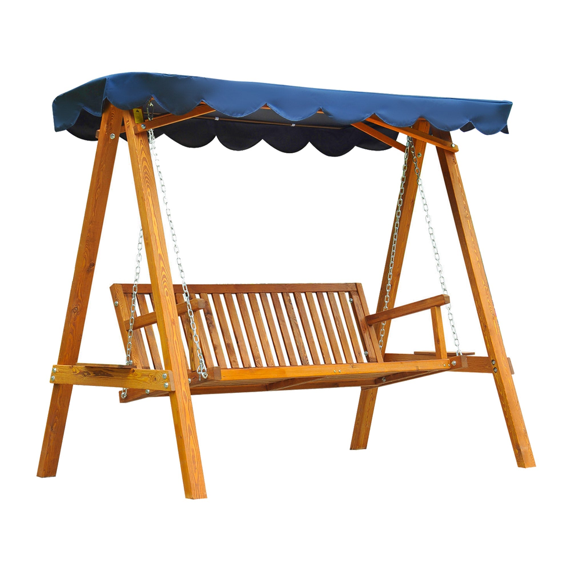 EasyComfort 3-zits tuinschommel met houten overkapping