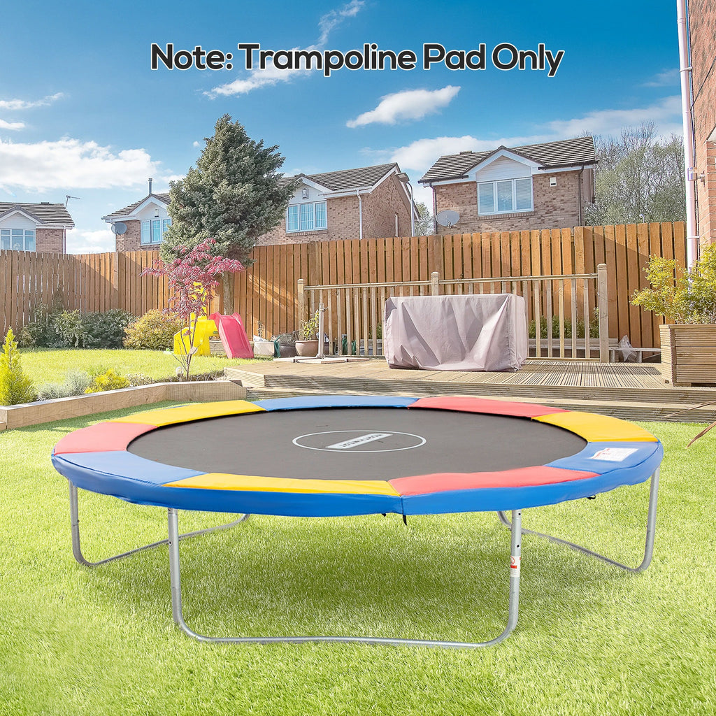 EASYCOMFORT Padded Trampoline Edge Cover, Protection for Trampoline in PVC Red Blue Yellow (Ø305cm)