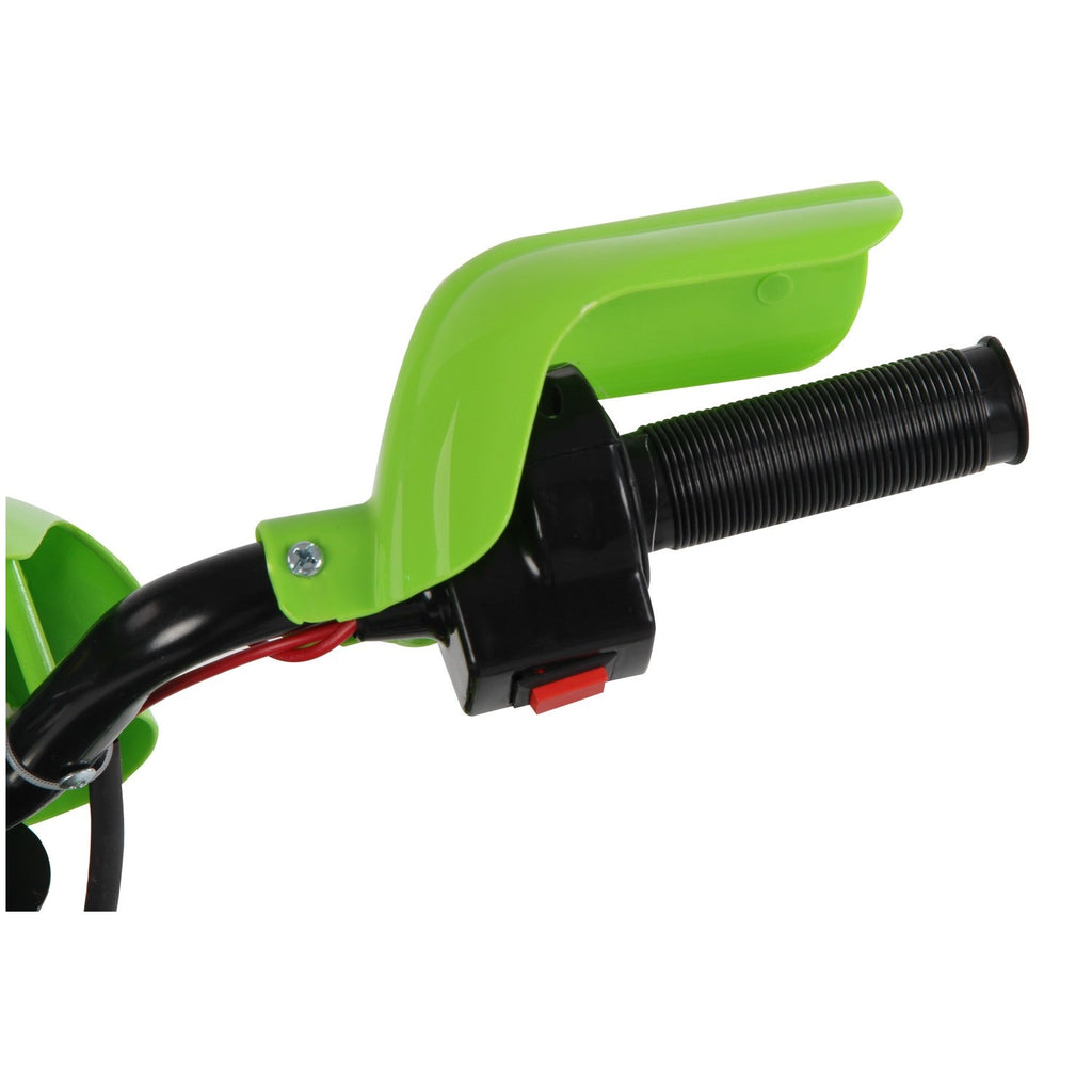 Easycomfort Moto Cross Elettrica with Rotelle Verde per Bambini 3 anni e più, Batteria 6V Velocità 2.5km/h, 102 x 53 x 66cm