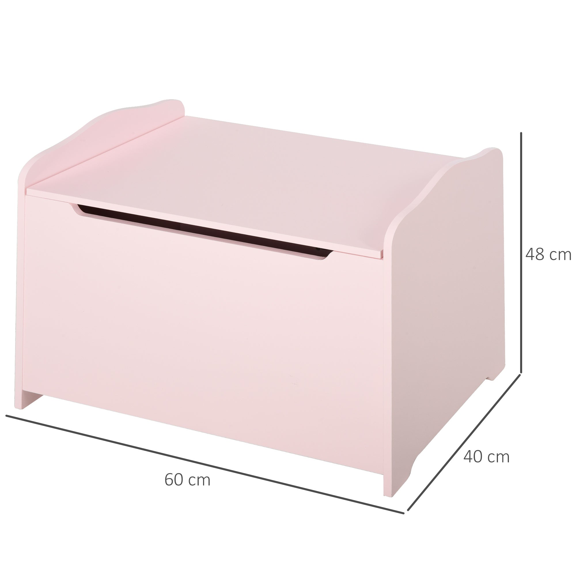 Easycomfort speelgoedkist opbergbank 60x40x48 cm - roze
