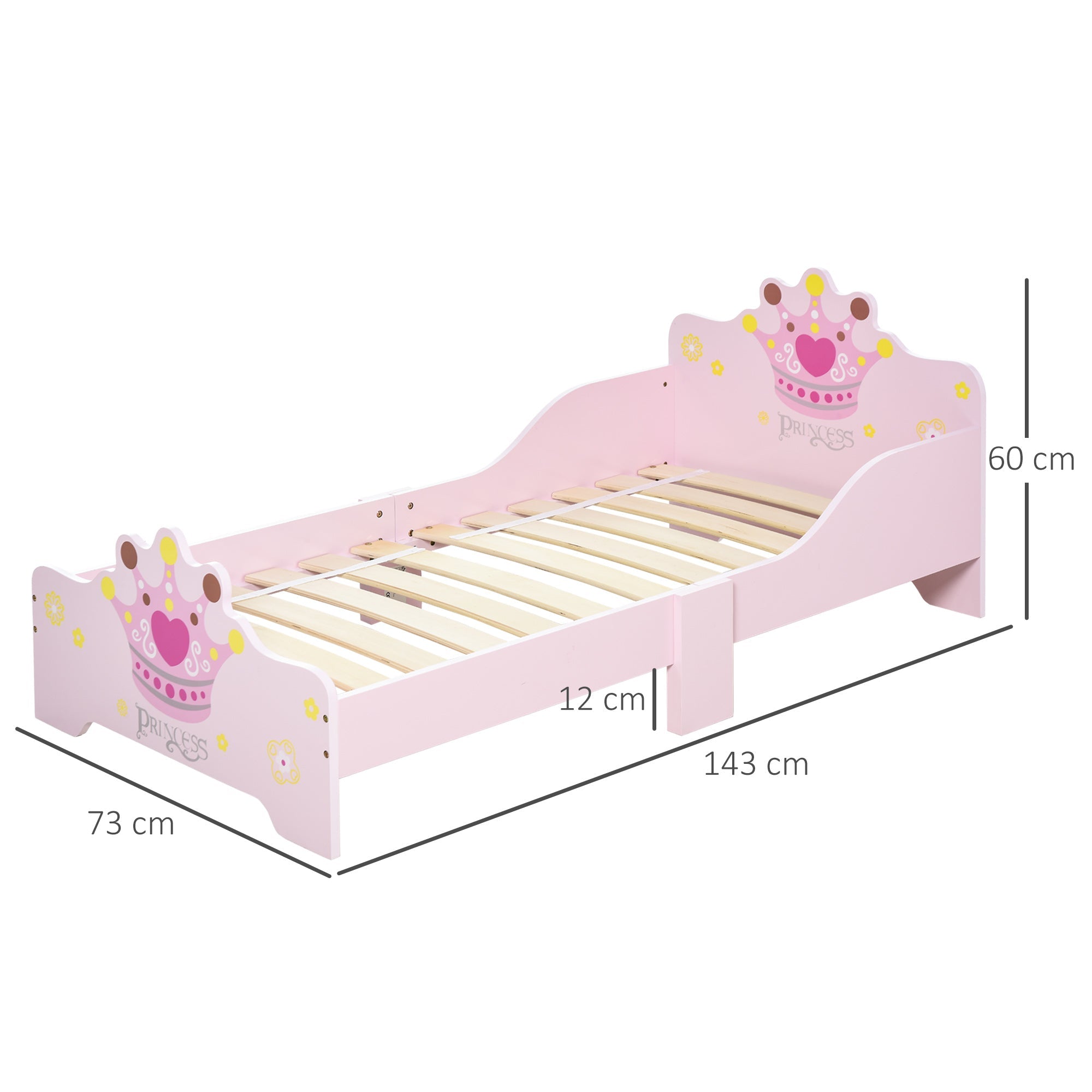 EasyComfort kinderbed 143x73x60 cm – roze