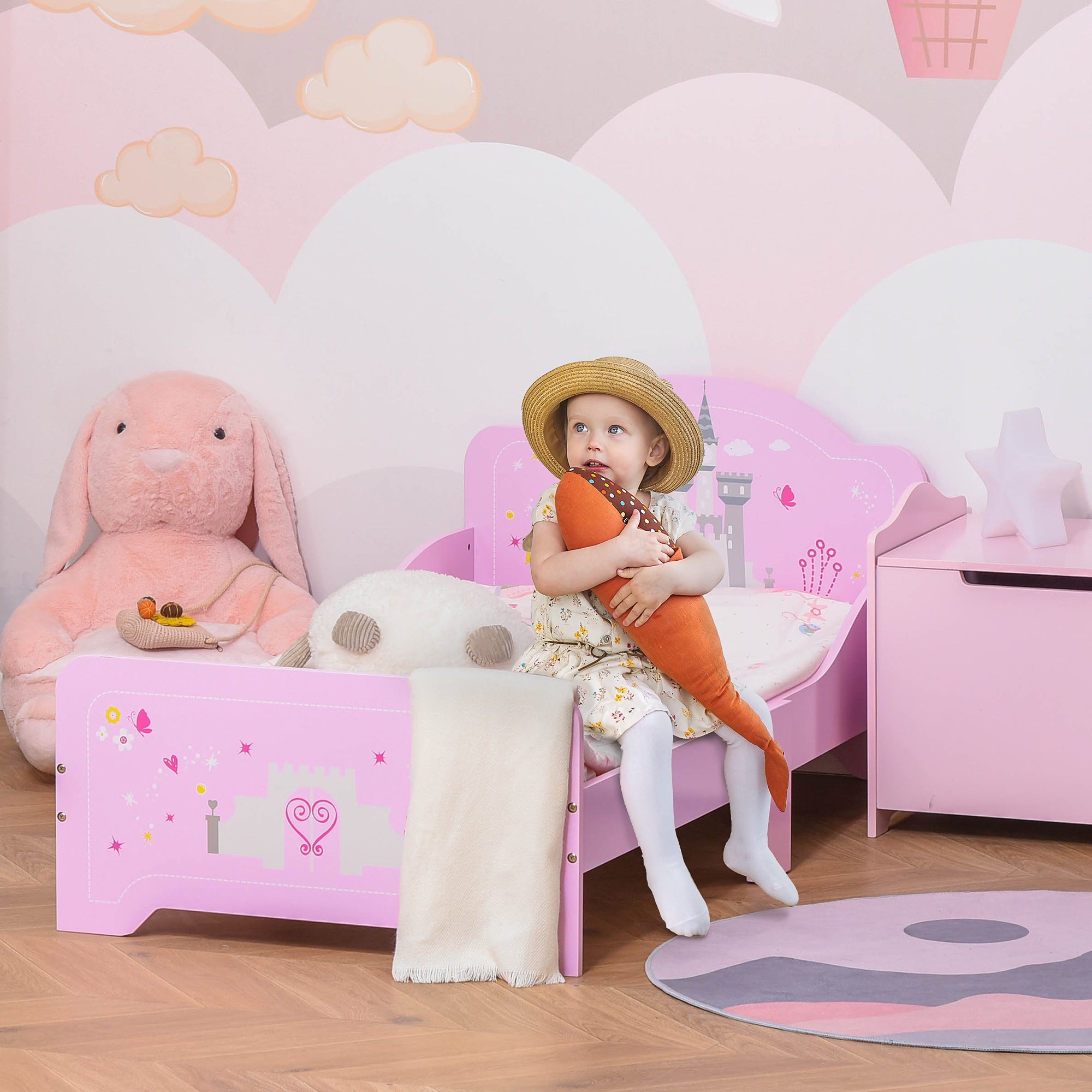 EasyComfort kinderbed 143x73x60 cm - roze