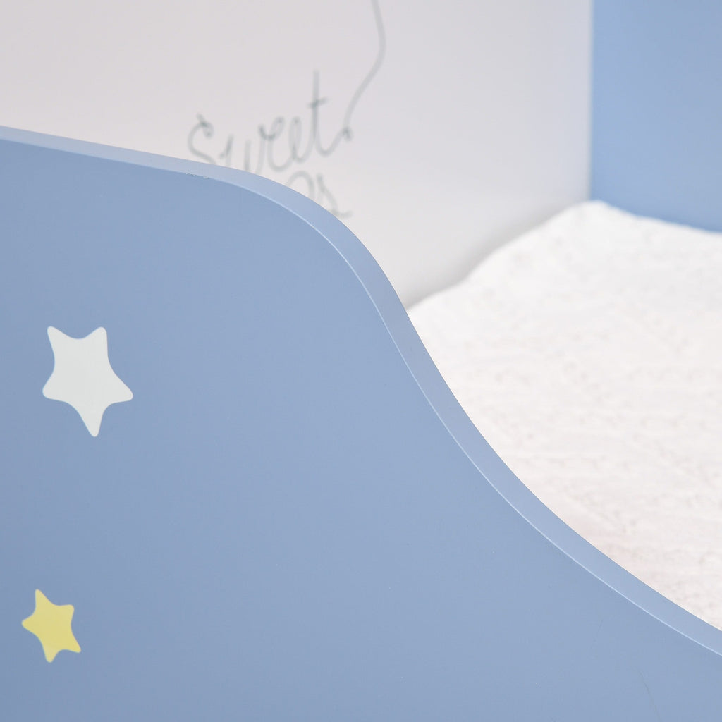 EasyComfort kinderbed blauw/wit 143 x 74 x 59 cm