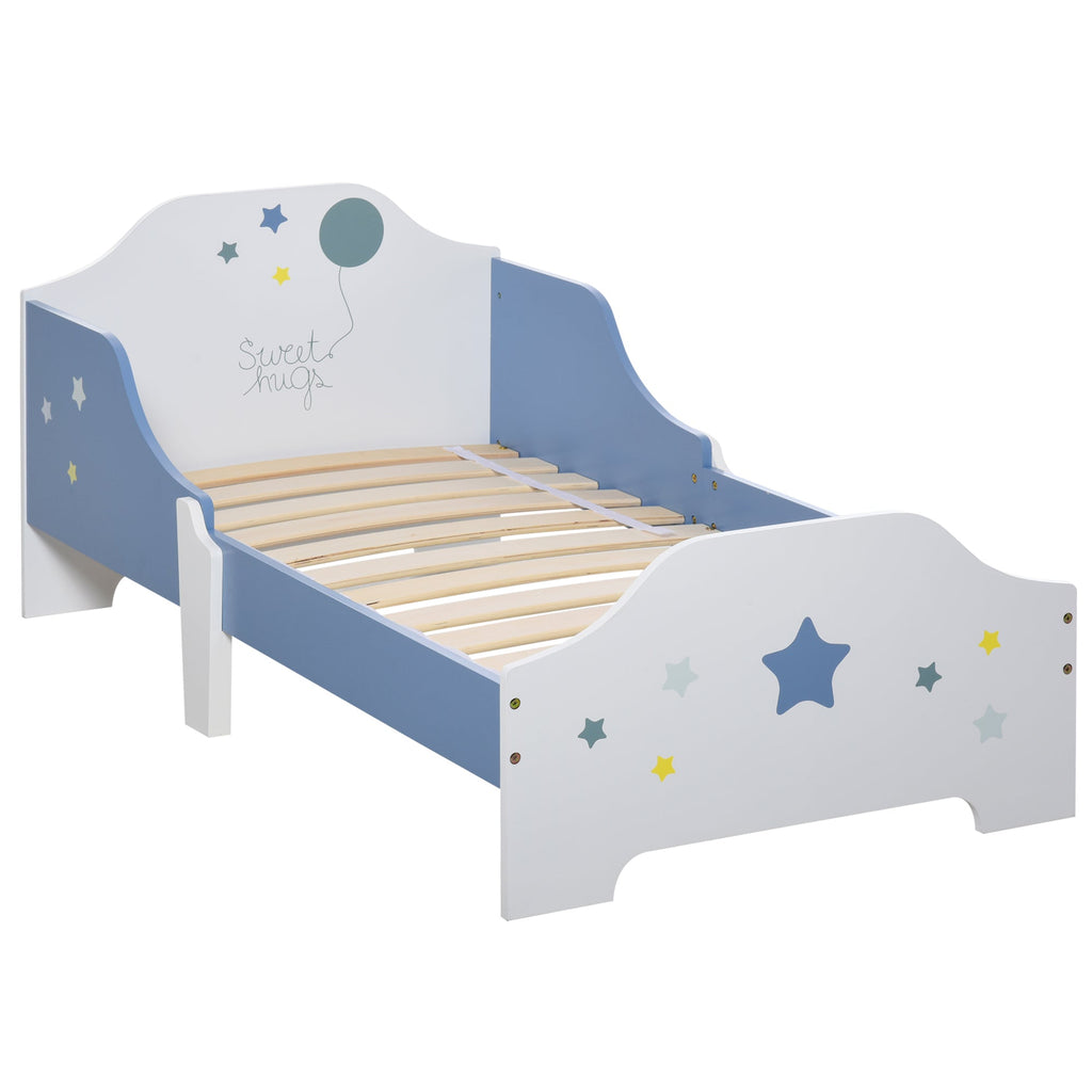 EasyComfort kinderbed blauw/wit 143 x 74 x 59 cm