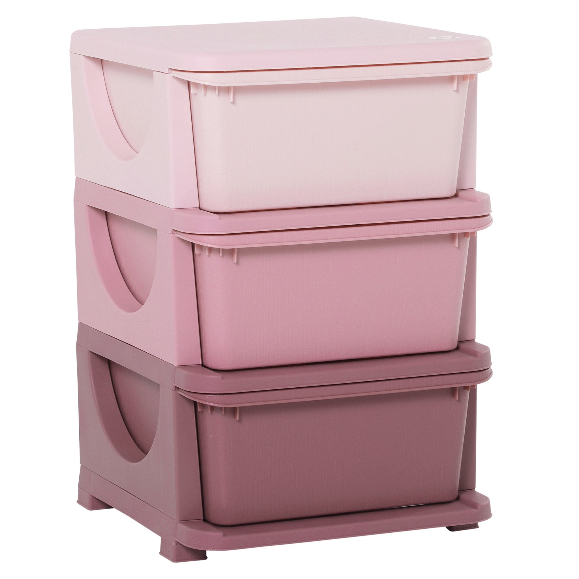 EasyComfort ladekast kunststof 3 lades roze