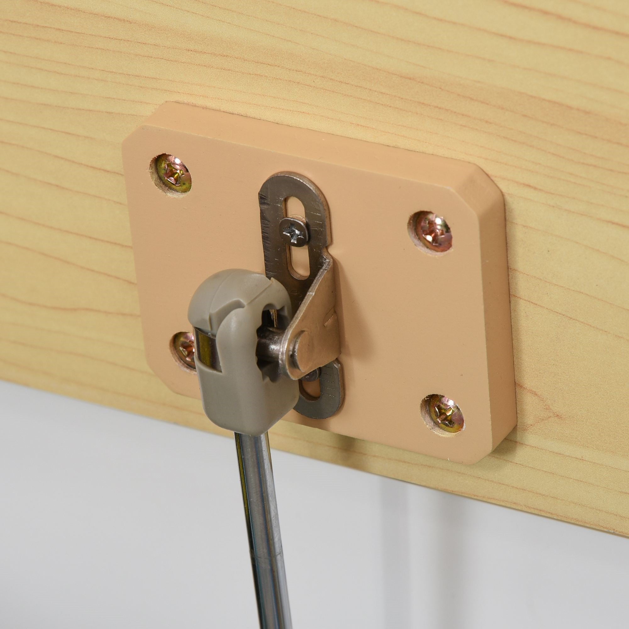 Easycomfort Cassapanca per Bambini 2 in 1 in Legno with Pistone per Chiusura Sicura, 60x30x50cm white e Legno Naturale