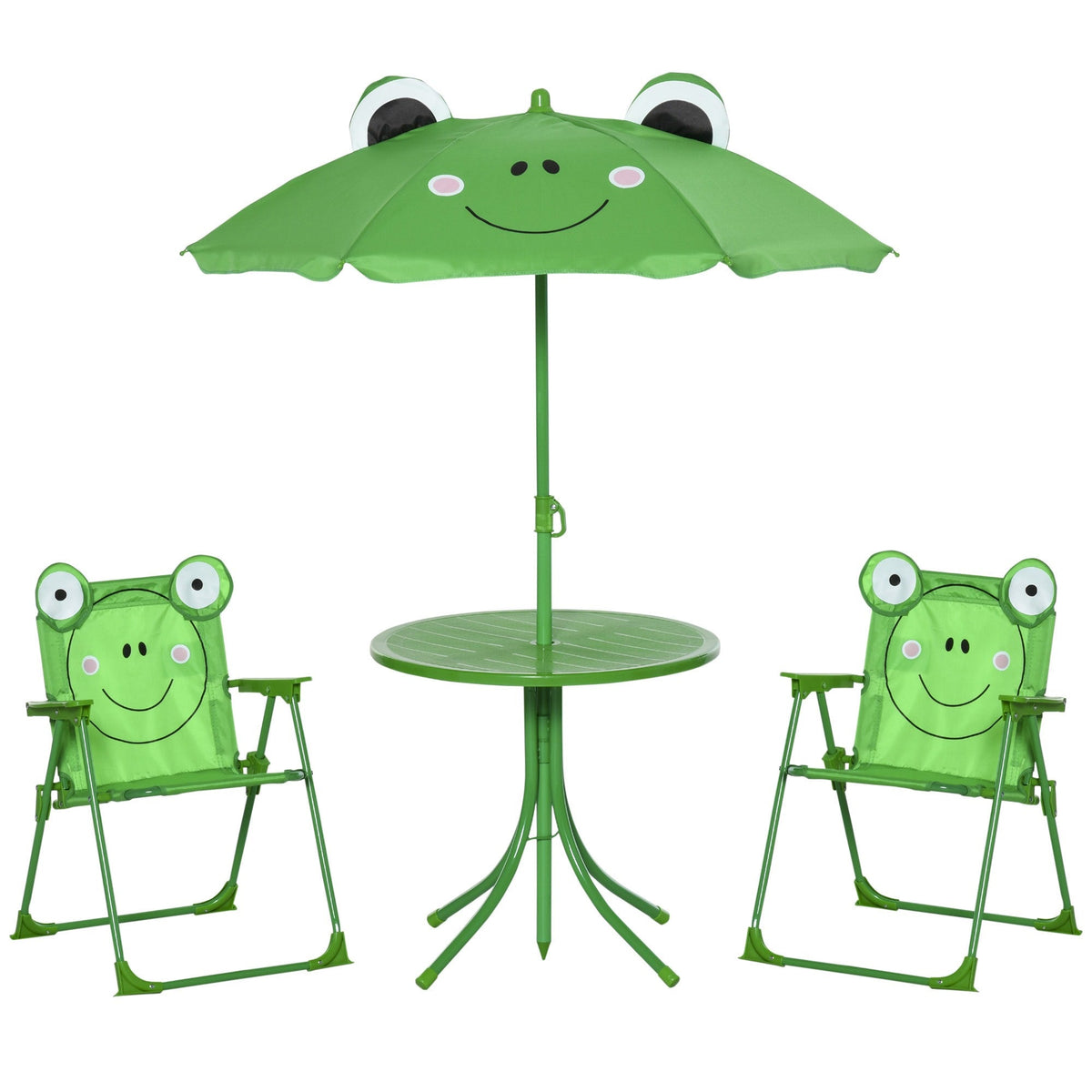 EasyComfort kinder tuinset met 2 opvouwbare stoelen en parasol