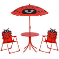 EasyComfort Ladybug Kindertuinset met tafel en 2 klapstoelen