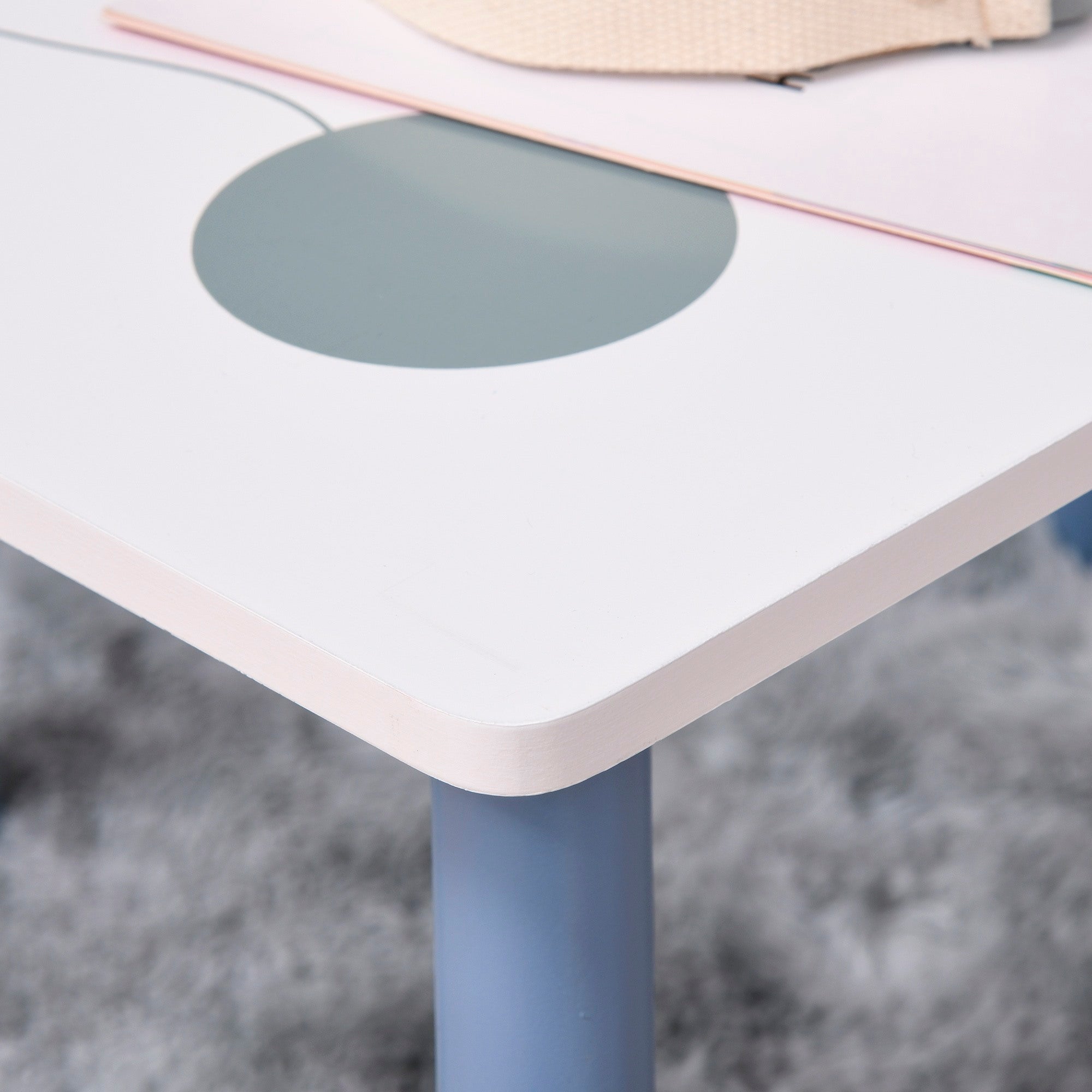 EasyComfort kindertafel en stoelen set 3-delig (2-4 jaar) blauw/wit