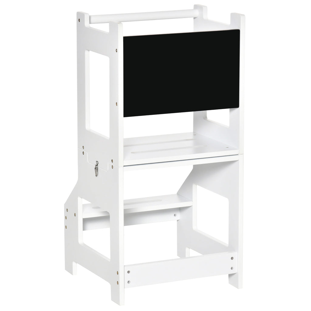 EasyComfort Scala Montessori 2-in-1 kindertrap met krijtbord, MDF, wit