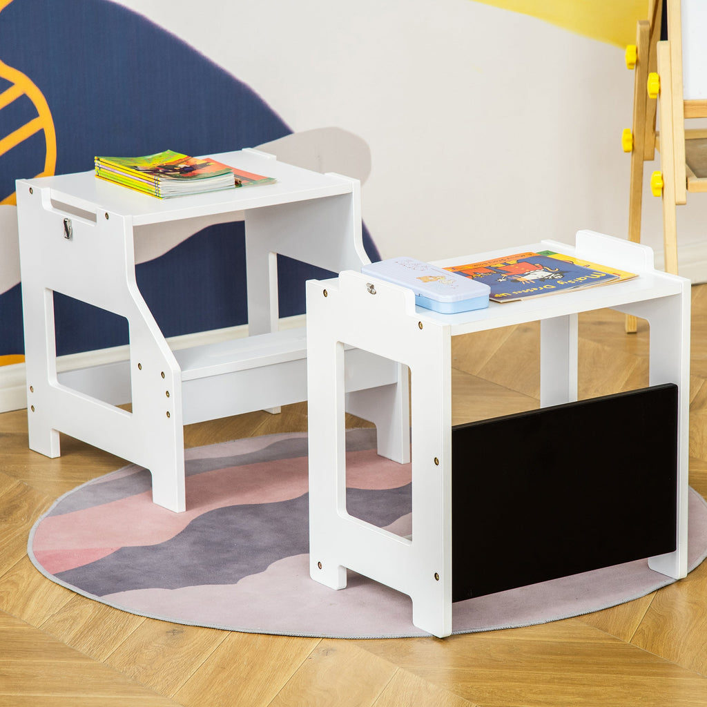 EasyComfort Scala Montessori 2-in-1 kindertrap met krijtbord, MDF, wit