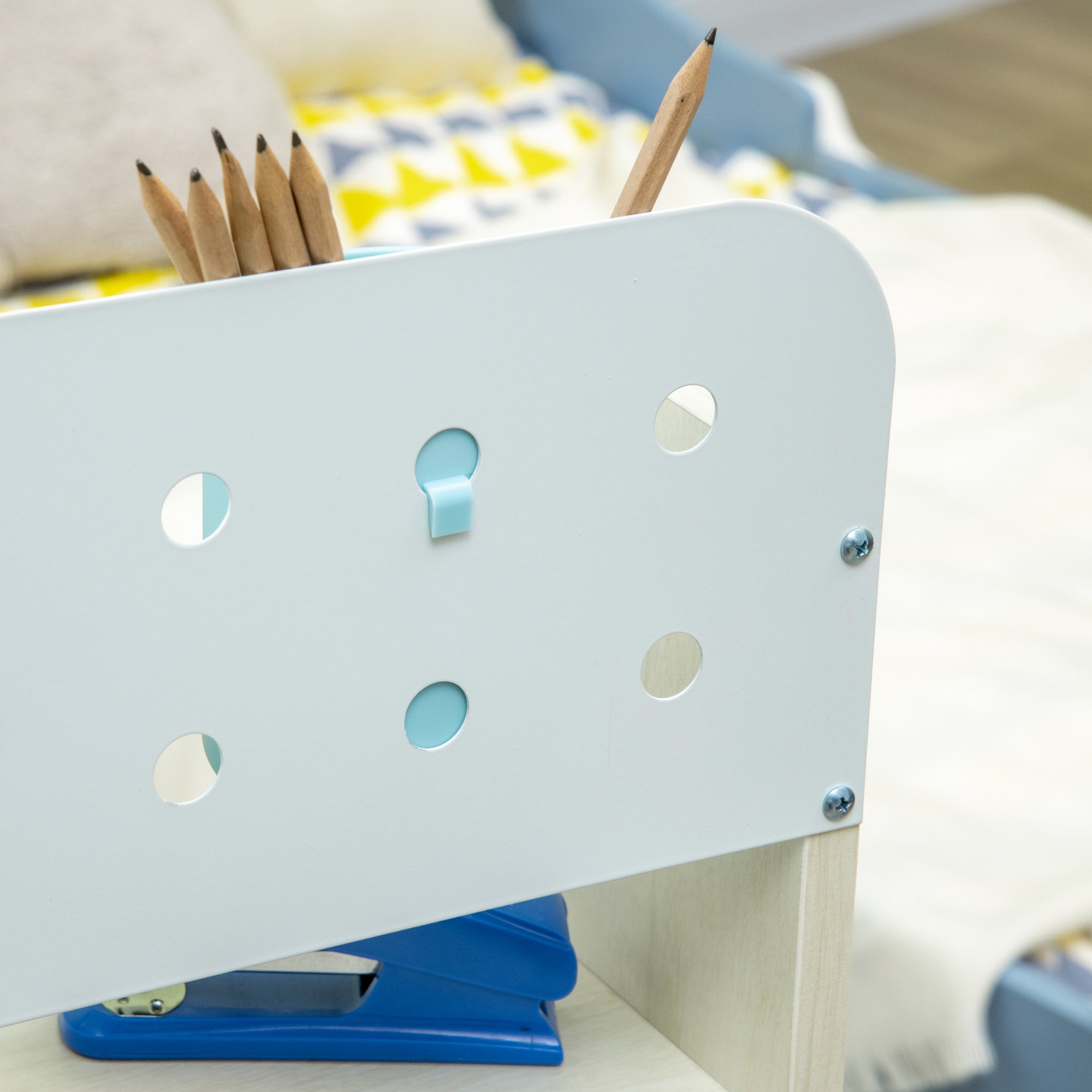 EasyComfort Banco Scuola kinderbureau met stoel, verstelbaar 3–12 jaar, blauw
