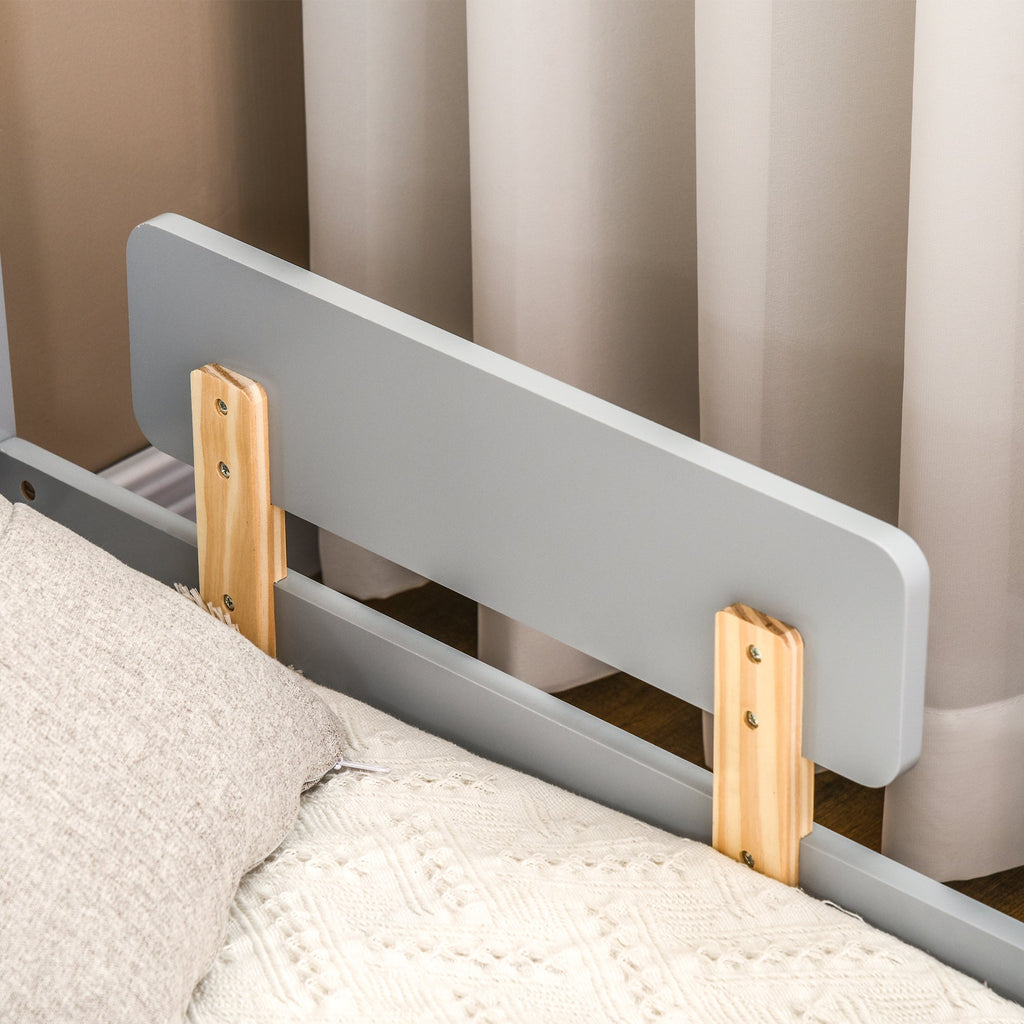 Easycomfort Letto per Bambini 3-6 Anni with Motivi a Stelle e Luna in Pannelli di MDF e Truciolato, 143x76x49 cm