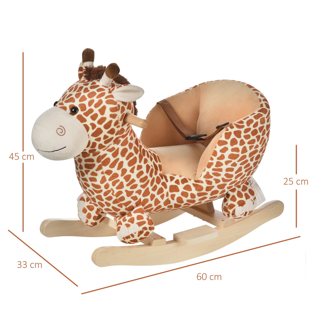 EasyComfort Giraffe schommelpaard 60 x 33 x 45cm