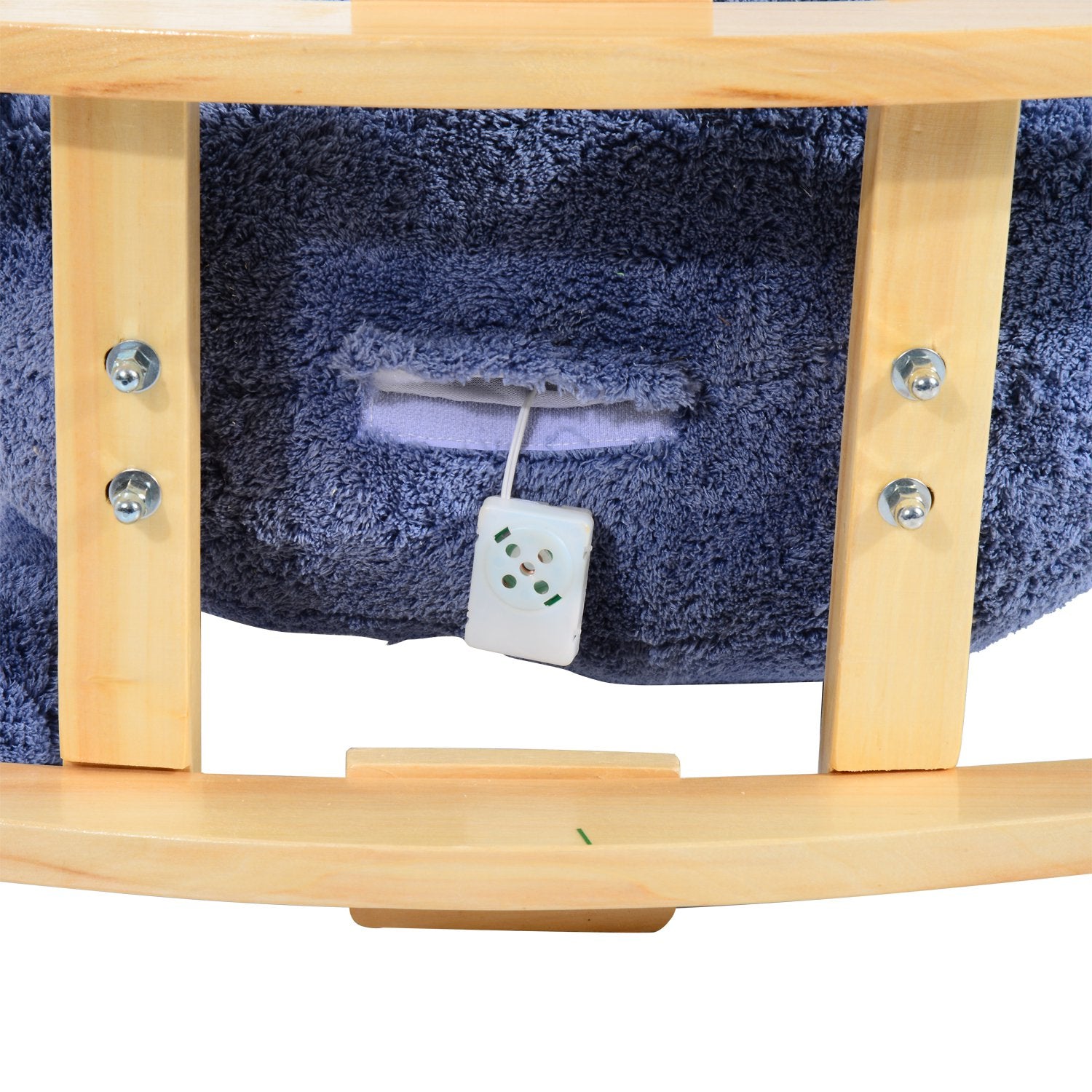 Easycomfort Elefante a Dondolo per Bambini, Blu, 60x33x45cm