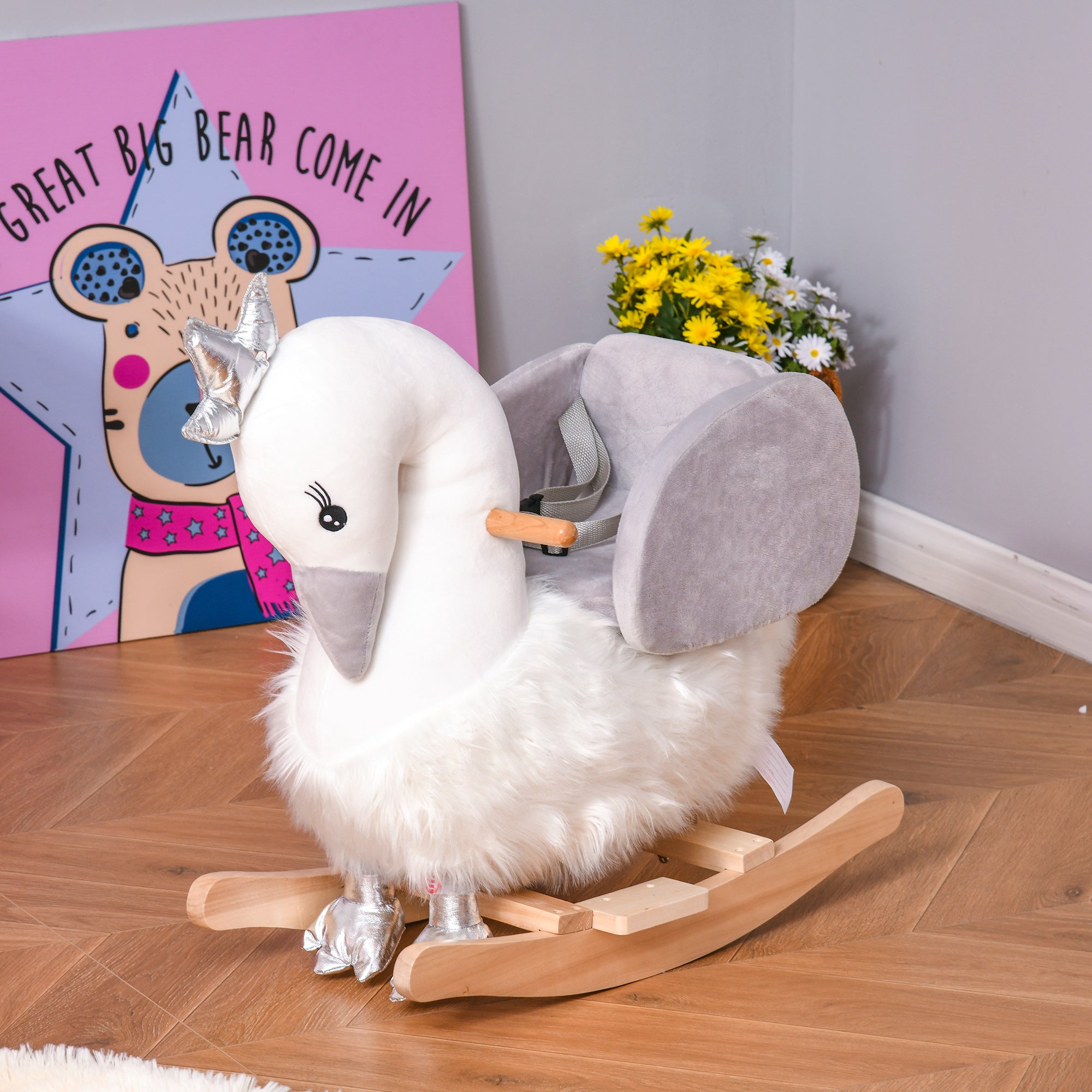 EasyComfort schommelspeelgoed zwaan 18–36 maanden (max 40 kg)