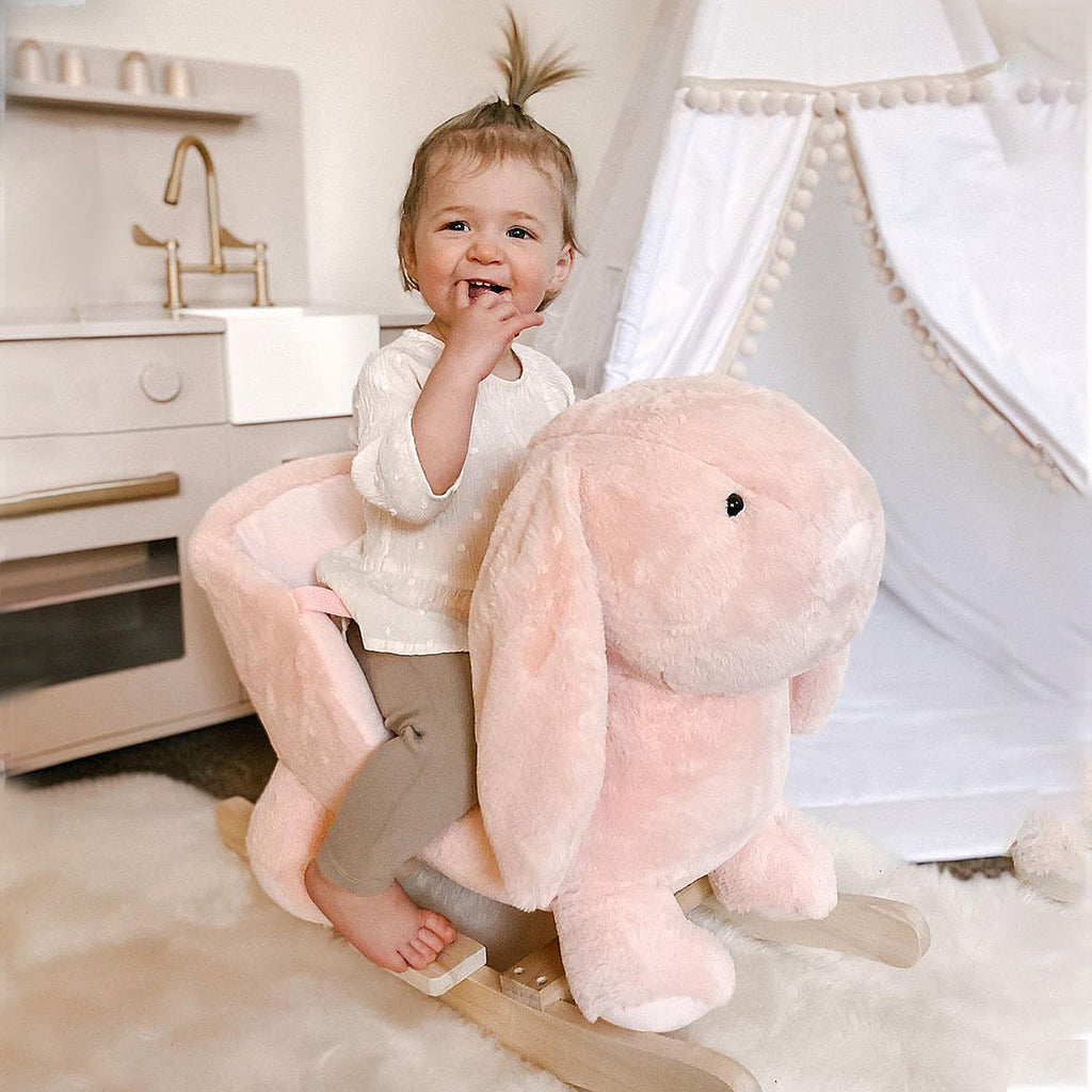 Easycomfort roze hobbelkonijn met geluid (18-36 mnd, 40 kg)