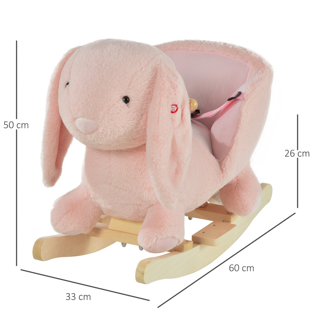Easycomfort roze hobbelkonijn met geluid (18-36 mnd, 40 kg)