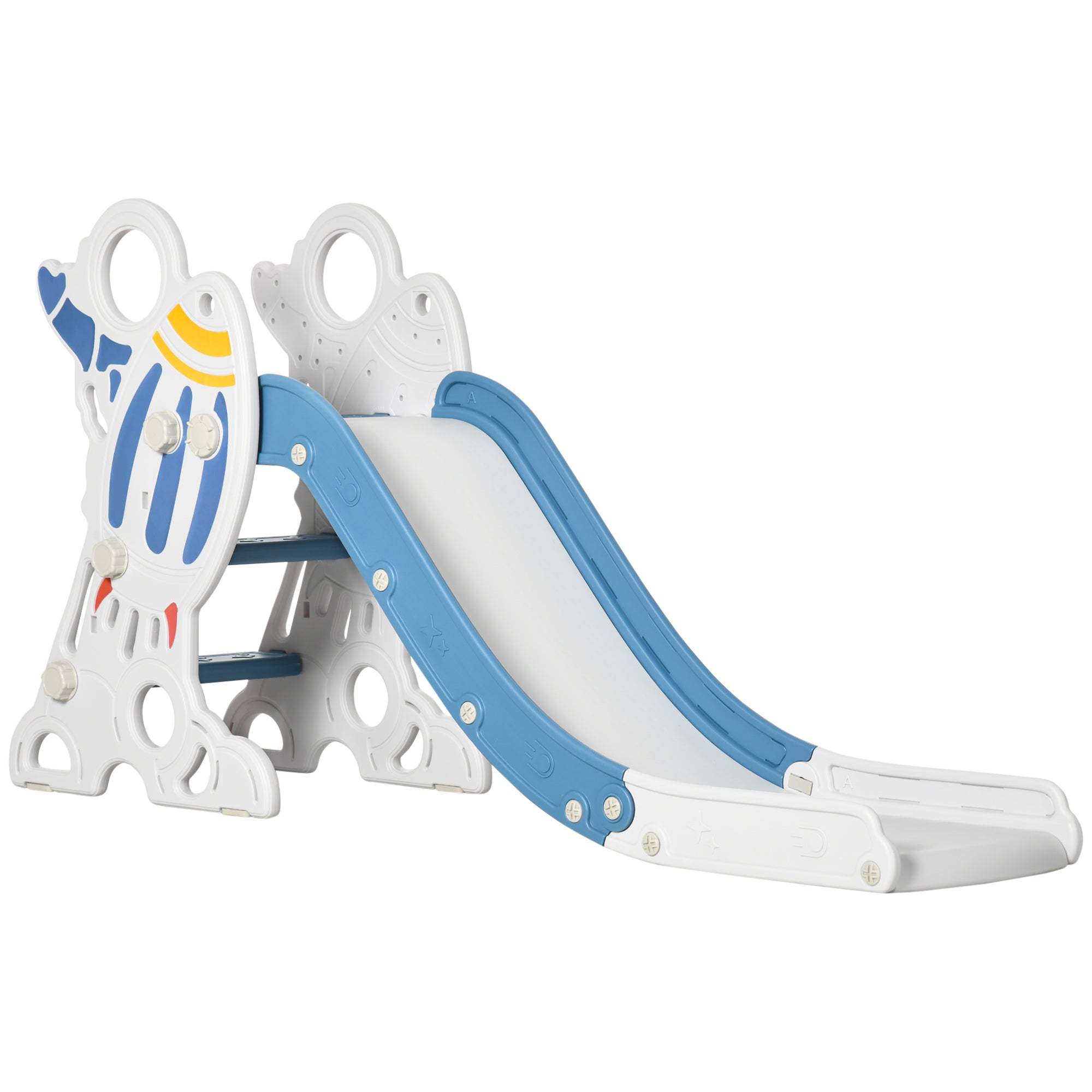 Easycomfort Scivolo per Bambini 18-36 Mesi in PE e PP a Tema Spaziale with Scale Antiscivolo, 157x46.5x80 cm