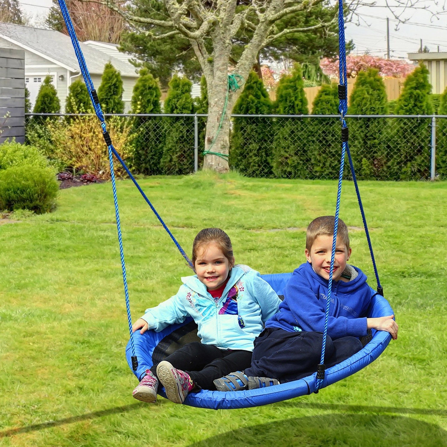 Easycomfort Altalena da Giardino per Bambini tra 3 e 8 anni Interno ed Esterno ?100 × 180cm Carico Massimo di 100kg