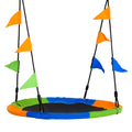 Easycomfort Altalena Rotonda a Nido per Bambini di +3 Anni per Giardino, Esterni, Interni, Cameretta, Multicolor ?100x120-180Acm
