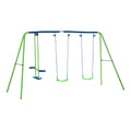 Easycomfort Set Altalene da Giardino per 4 Bambini, 1 Altalena Doppia e 2 Altalene Singole, Capacità di peso 45kg (Altalena) 180kg (Totale), 280x140x178cm