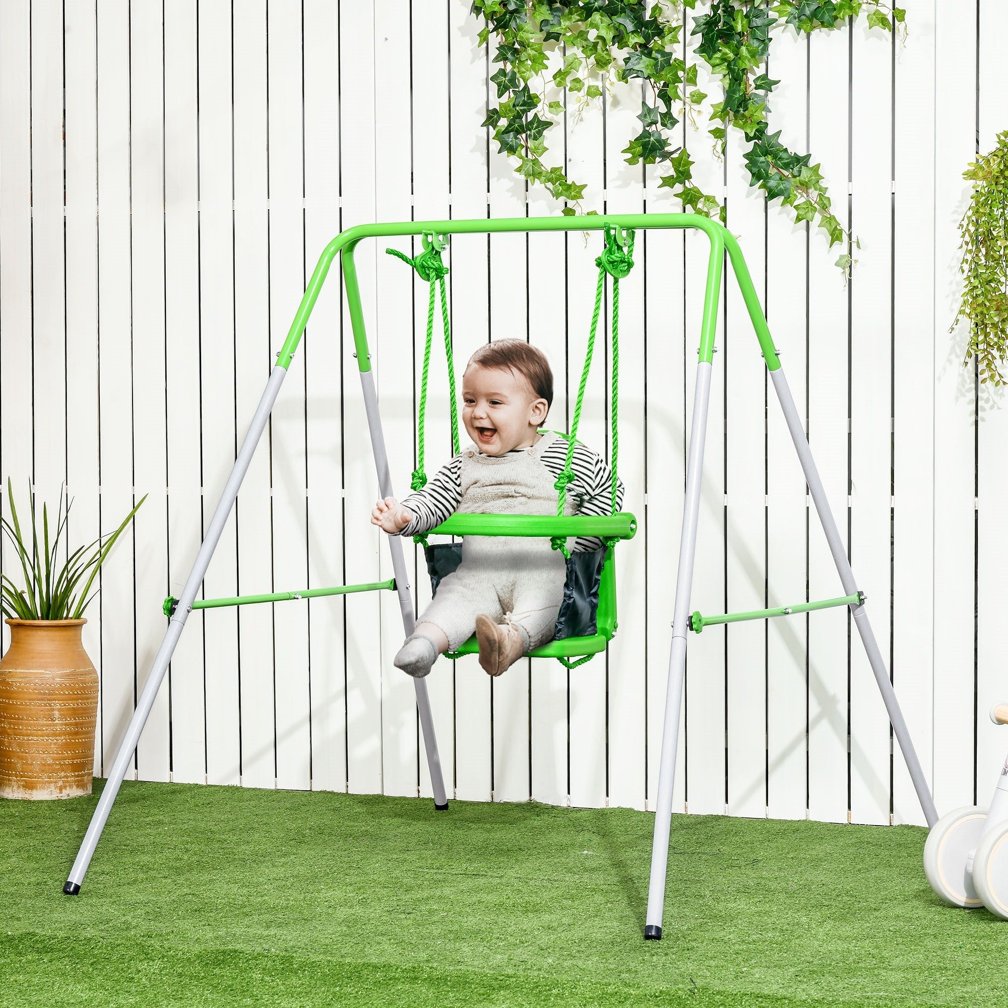 EasyComfort babyschommel 6–36 maanden, 122x146x122 cm, groen