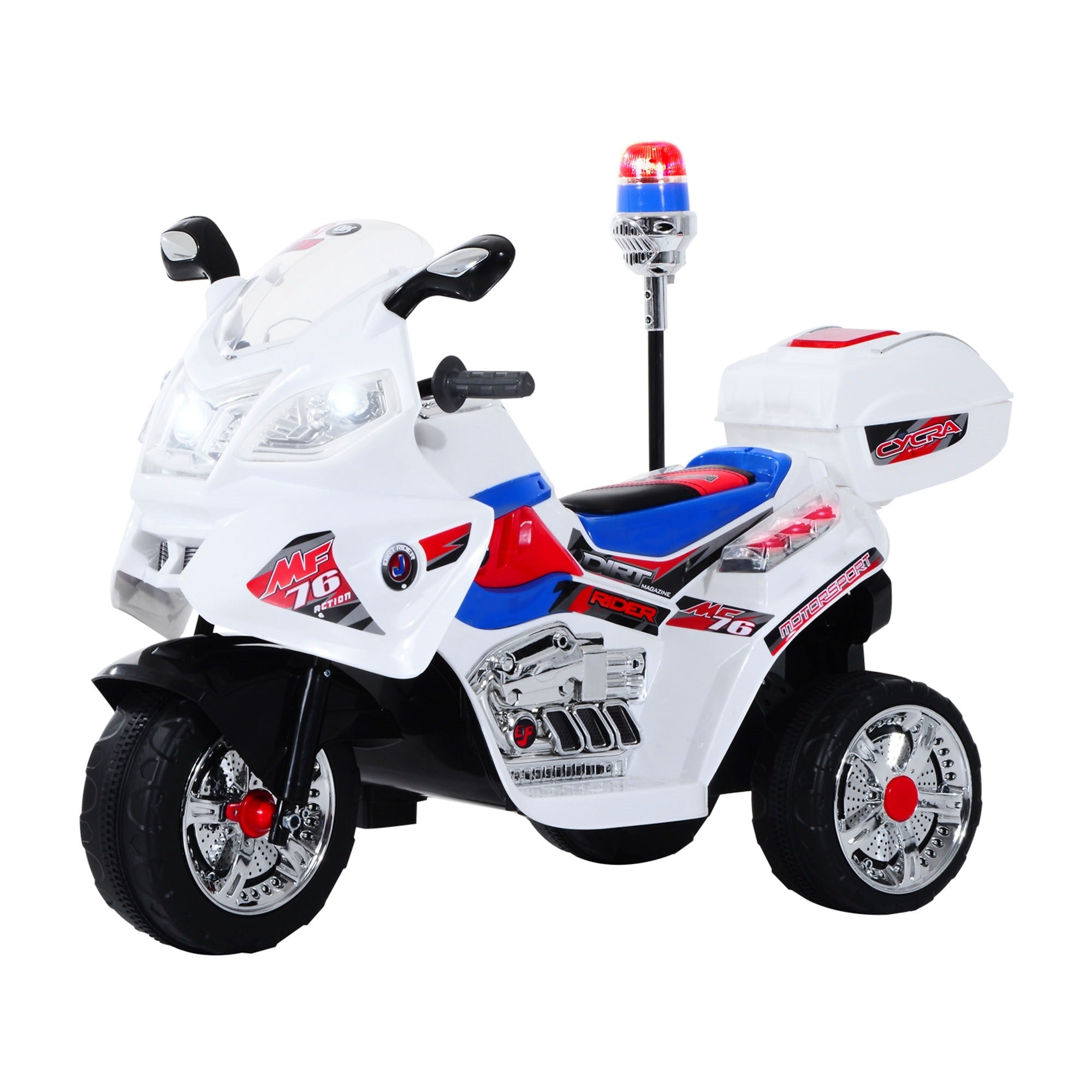 Easycomfort Moto Elettrica per Bambini da 3-5 Anni Motorino Elettrico Giocattolo 3 Ruote with Musica, Velocità 3KM/h, Luci 112×51×72.5cm