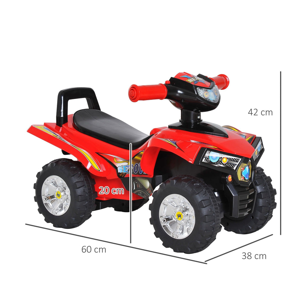 EasyComfort kinderquad met claxon, muziek en lichten 60x38x42 cm rood