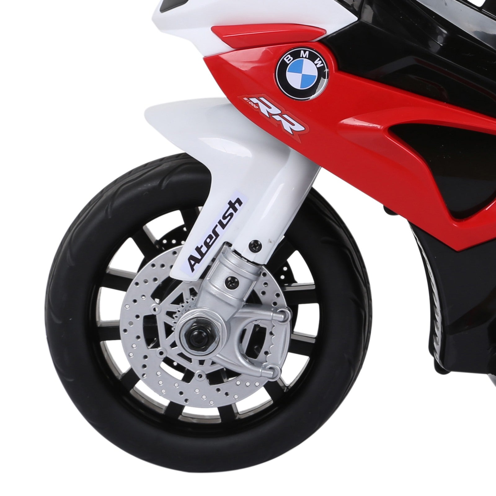 Easycomfort Moto Elettrica per Bambini Max. 20kg with Licenza BMW, 3 Ruote, Batteria Ricaricabile 6V, white Rosso, 66x37x44cm