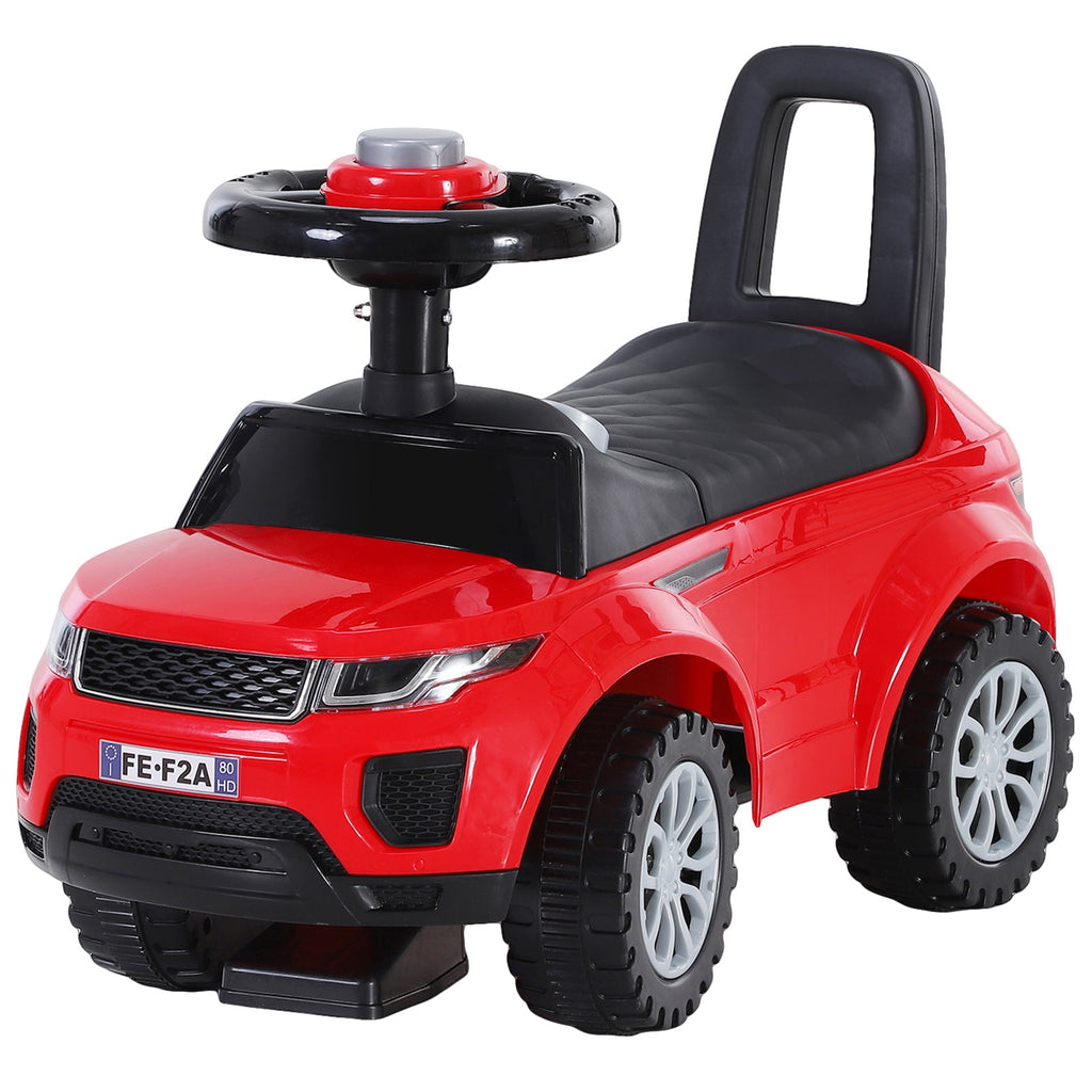 Easycomfort Macchina Cavalcabile Giocattolo per Bambini 12-36 Mesi, Macchina a Spinta with Vano Contenitore e Schienale, Rossa