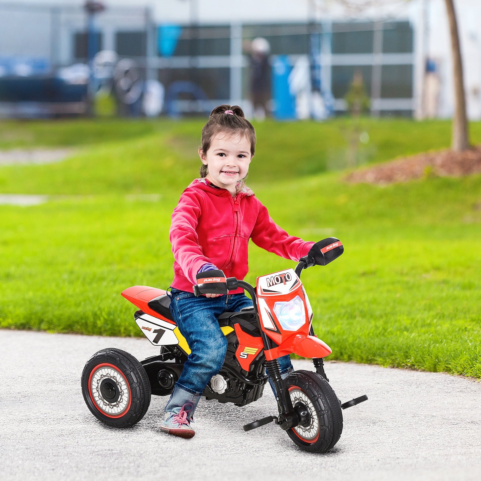 EasyComfort kinderdriewieler motorstijl 18–36 mnd - rood