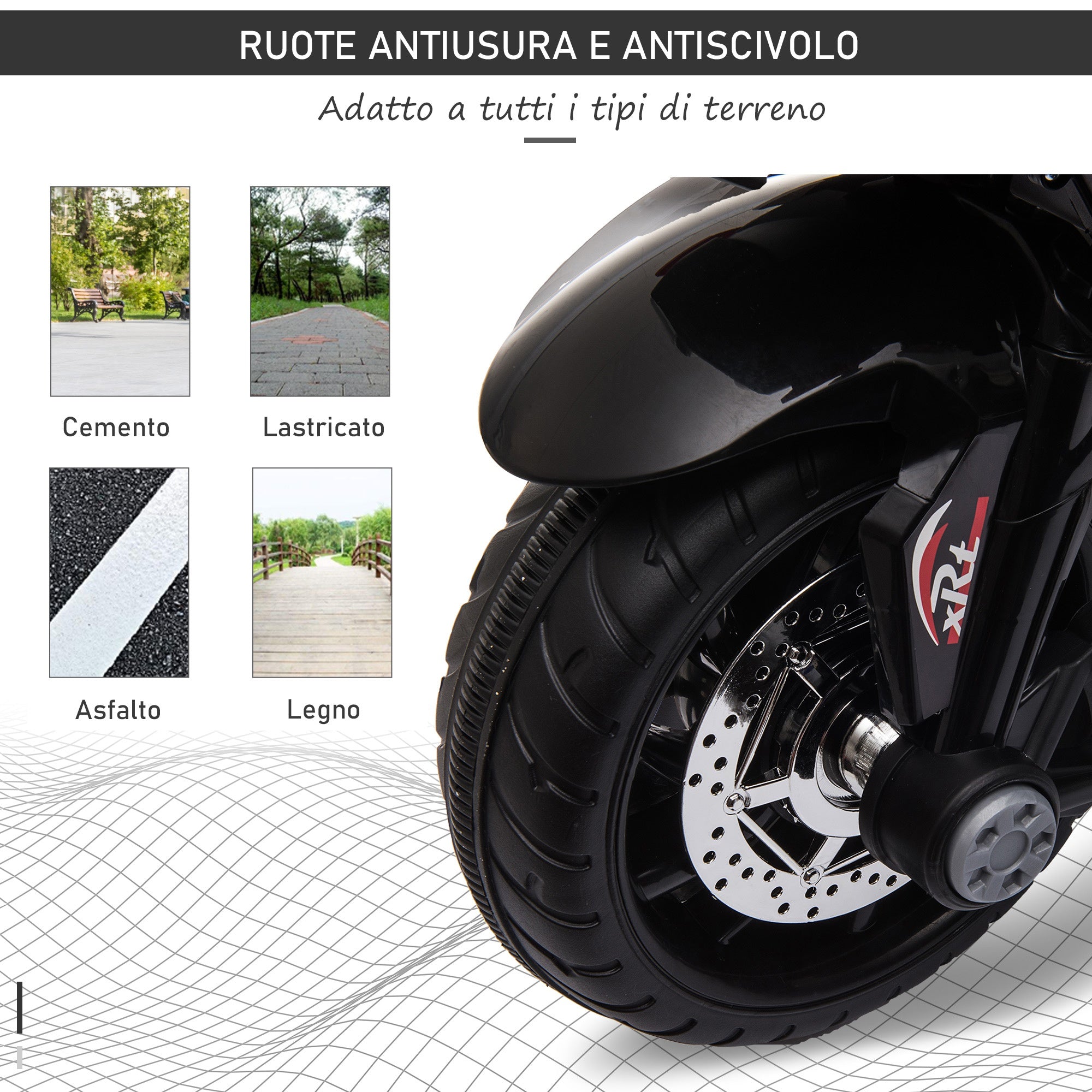 Easycomfort Moto Elettrica per Bambini 3-5 Anni Max. 25kg with Luci, Musica, Batteria 6V e Velocità 3km/h, 86cmx42cmx52cm Nera