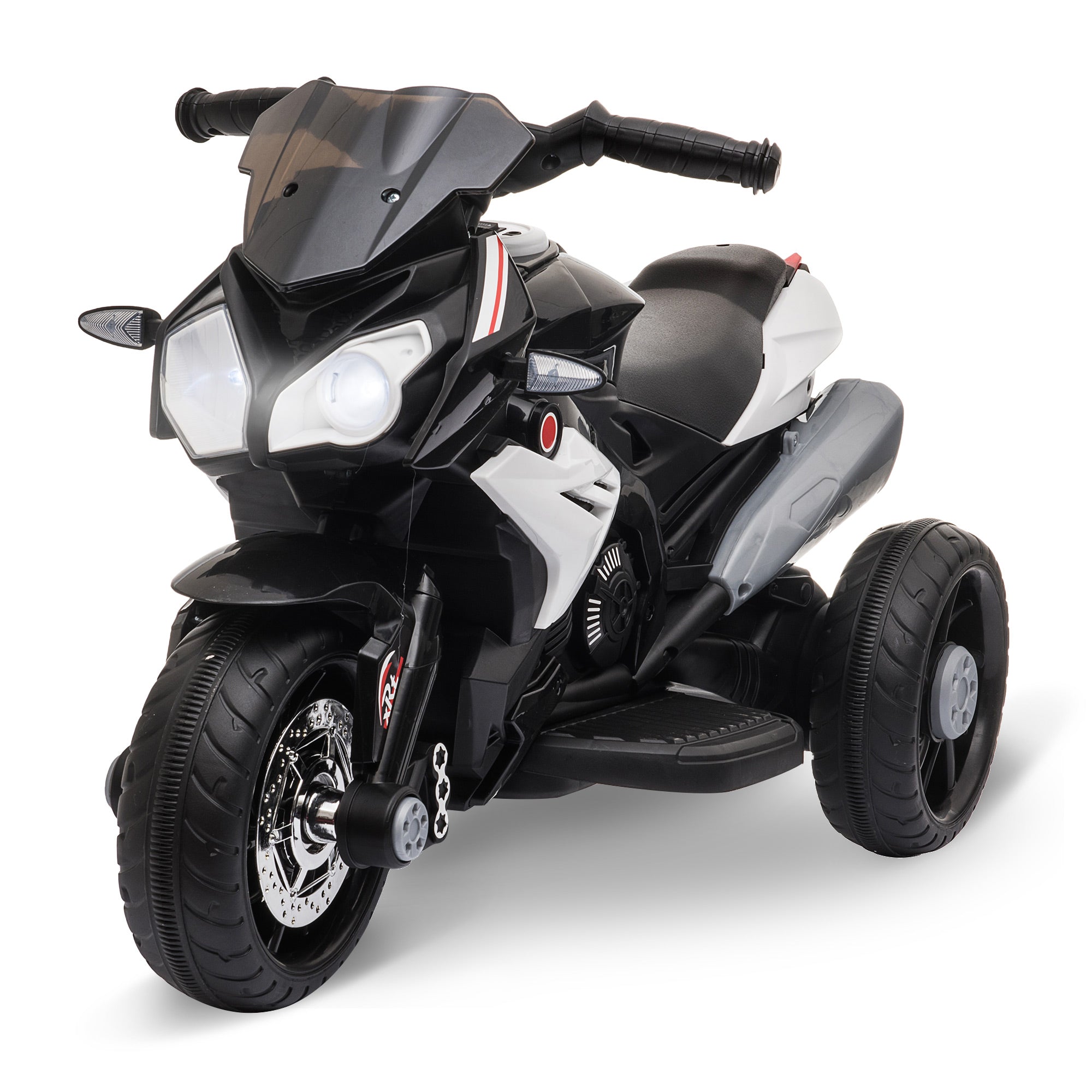 Easycomfort Moto Elettrica per Bambini 3-5 Anni Max. 25kg with Luci, Musica, Batteria 6V e Velocità 3km/h, 86cmx42cmx52cm Nera