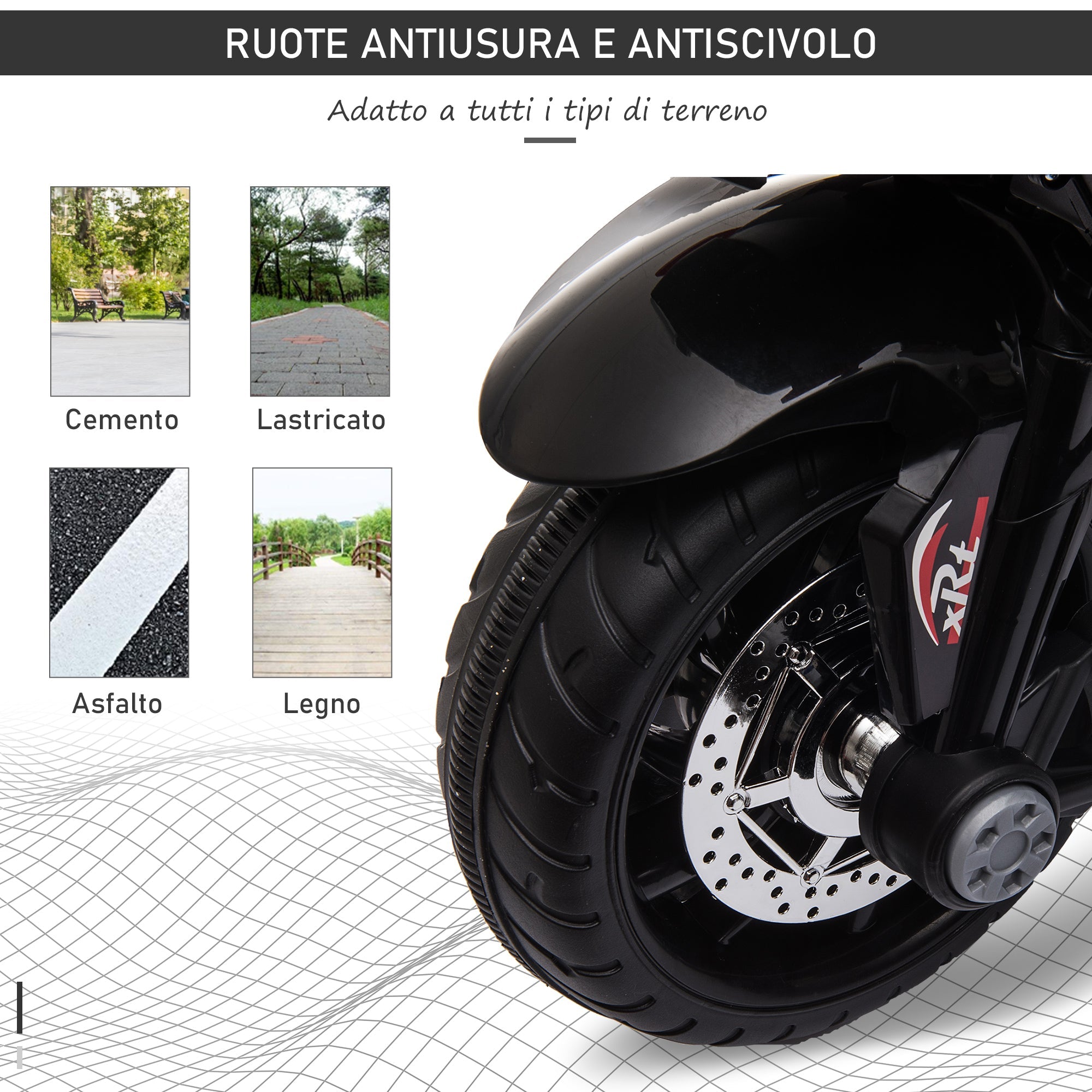 Easycomfort Moto Elettrica per Bambini 3-5 Anni Max. 25kg with Luci, Musica, Batteria 6V e Velocità 3km/h, 86cmx42cmx52cm Rossa