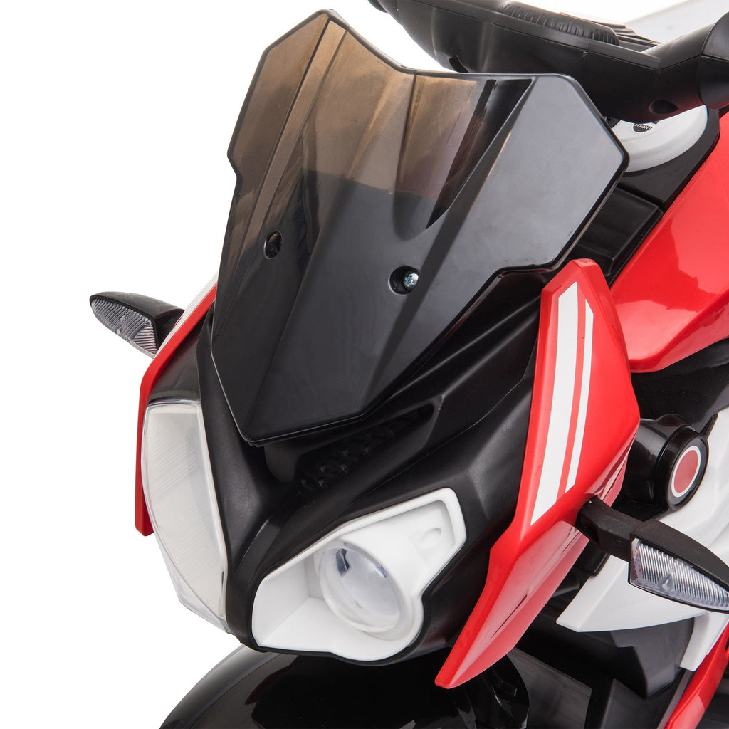 Easycomfort Moto Elettrica per Bambini 3-5 Anni Max. 25kg with Luci, Musica, Batteria 6V e Velocità 3km/h, 86cmx42cmx52cm Rossa