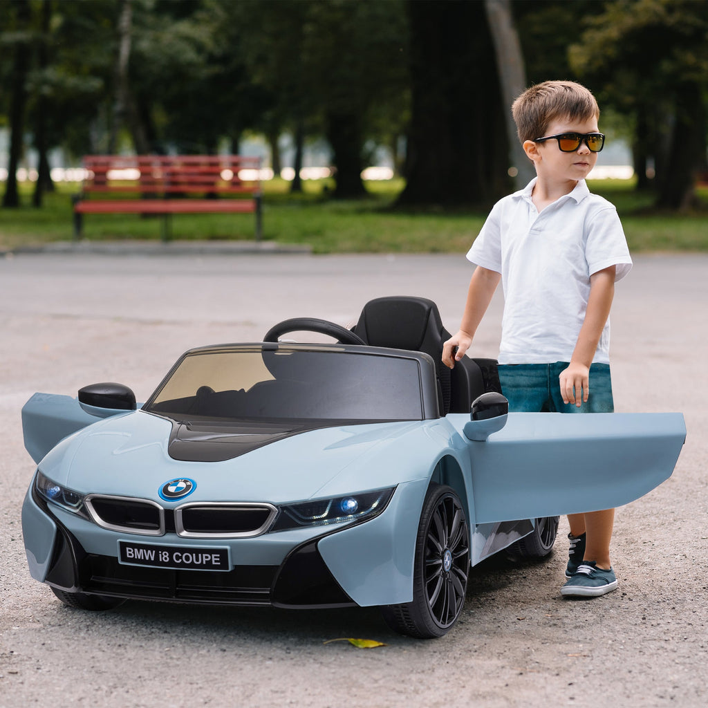 BMW i8 Coupé elektrische kinderauto 6V met afstandsbediening - blauw