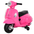 Easycomfort Moto Elettrica per Bambini with Licenza Ufficiale Vespa Batteria 6V, Fari e Clacson, per Bimbi da 18-36 mesi, Rosa, 66.5x38x52cm