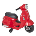 Easycomfort Moto Elettrica per Bambini with Licenza Ufficiale Vespa Batteria 6V, Fari e Clacson, per Bimbi da 18-36 mesi, Rosso, 66.5x38x52cm