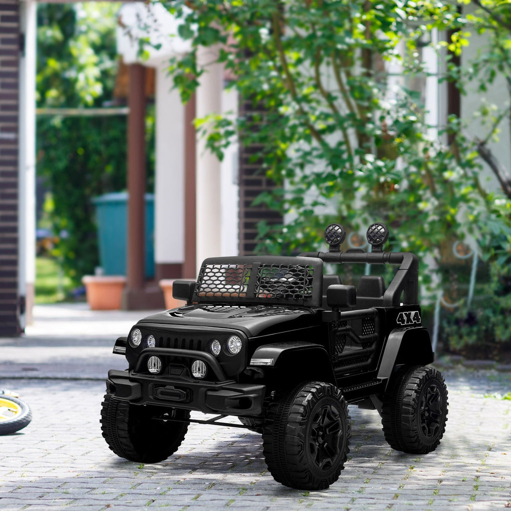 Easycomfort Macchina Elettrica per Bambini 3-6 Anni da 12V with Telecomando, Fari e Clacson, 100x64.2x71 cm, black