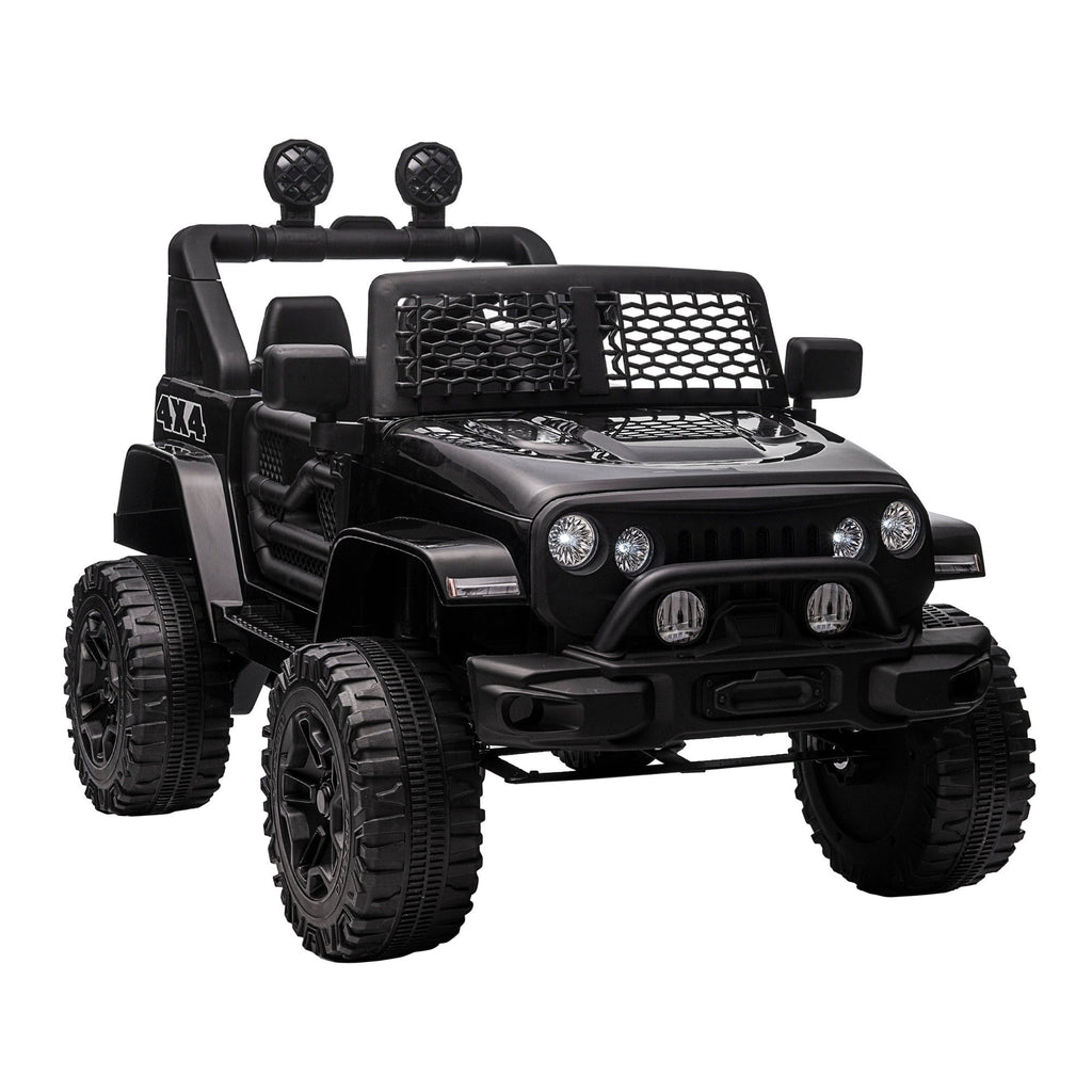 Easycomfort Macchina Elettrica per Bambini 3-6 Anni da 12V with Telecomando, Fari e Clacson, 100x64.2x71 cm, black
