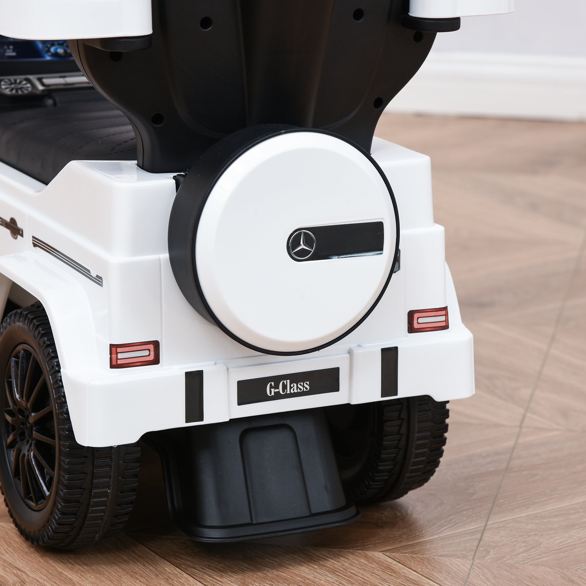 Easycomfort Macchina a Spinta per Bambini 12-36 Mesi with Licenza Mercedes, Tettuccio e Maniglia di Spinta, 85.5x40.5x95 cm, white
