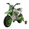 Easycomfort Moto da Cross Elettrica per Bambini da 3-5 Anni, Batteria 12V Ricaricabile e Rotelline Rimovibili, 106.5x51.5x68cm, Verde